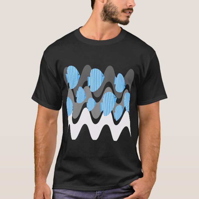 Camiseta Pez Ángel Kitsch Azul (Anverso)