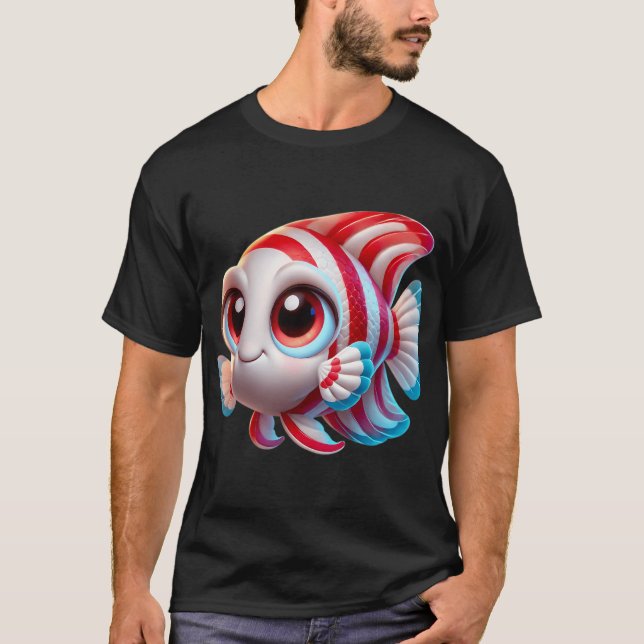 Camiseta Pez ángel menta adorable (Anverso)