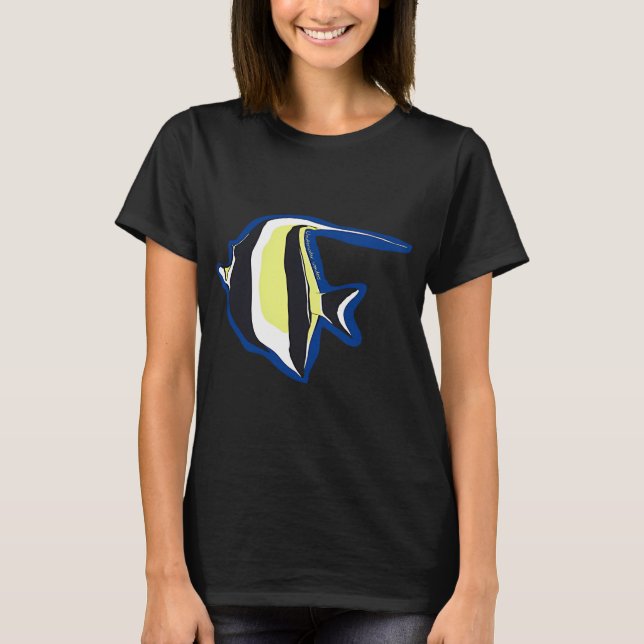 Camiseta Pez ángel nadando lejos (Anverso)