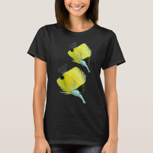 Camiseta Pez ángel nariz larga amarillo
