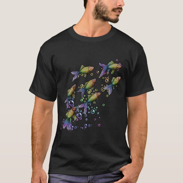 Camiseta Pez Arcoíris Con Burbujas (Anverso)