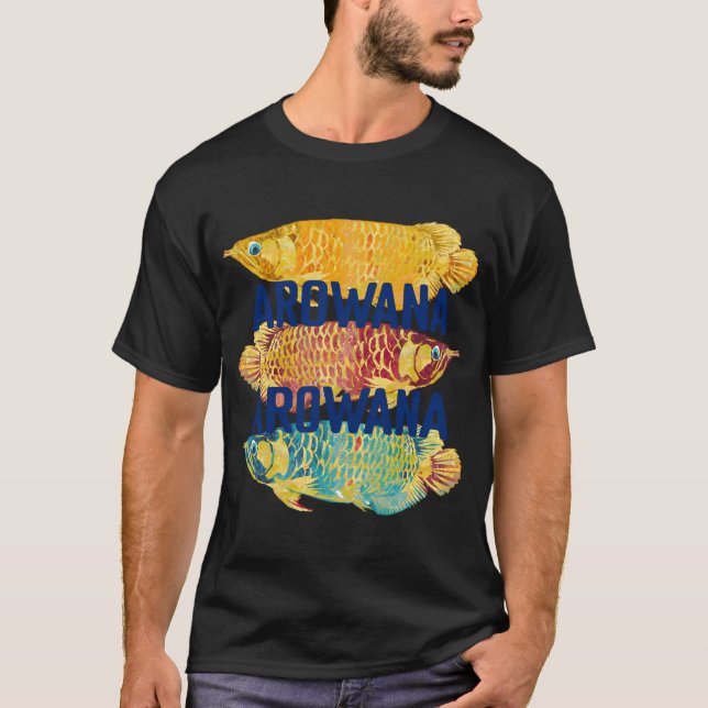 Camiseta Pez Arowana asiático poderoso (Anverso)