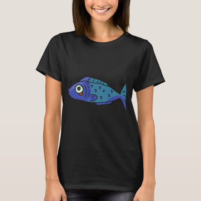 Camiseta Pez azul (Anverso)