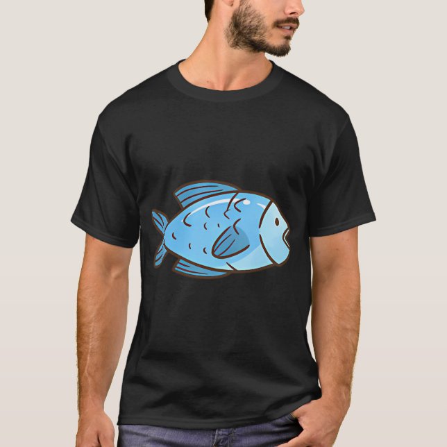 Camiseta Pez Azul (Anverso)