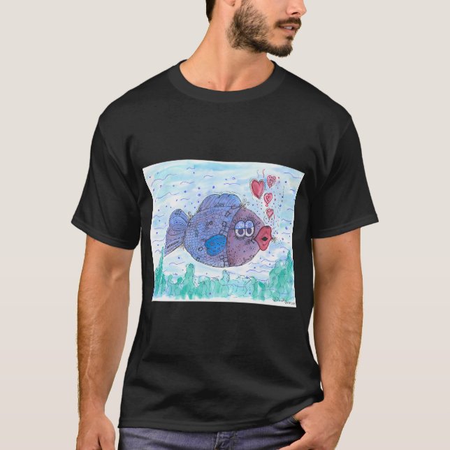 Camiseta pez azul (Anverso)
