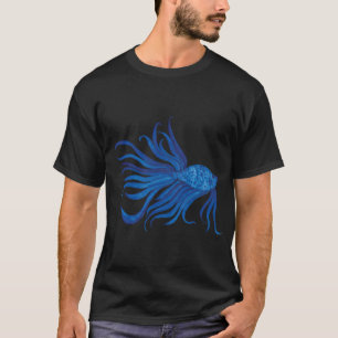 Camiseta Pez Azul Acuarela Elegante