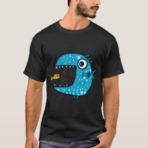Camiseta pez azul depredador
