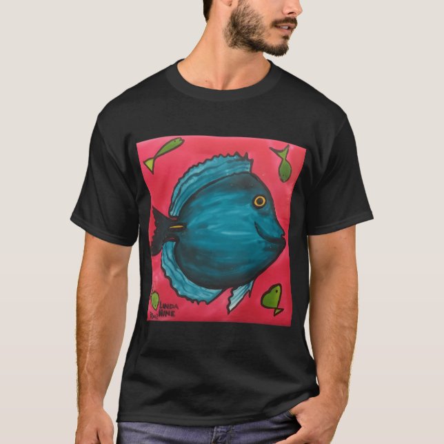 Camiseta Pez Azul Feliz (Anverso)