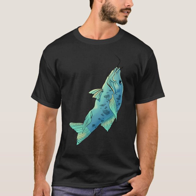 Camiseta Pez azul, pez (Anverso)