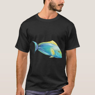 Camiseta Pez Azul Tropical Frutiger Aero Brillante