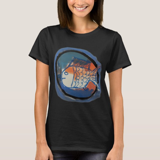 Camiseta Pez azul y naranja (Anverso)