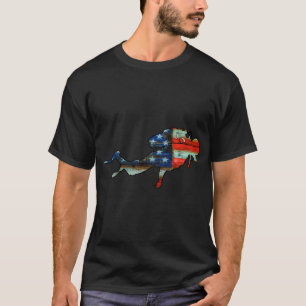 Camiseta Pez bajo americano camuflaje bandera de EE. UU. pa