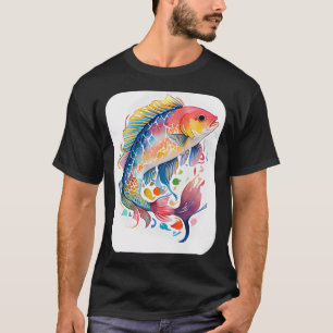Camiseta Pez bajo colorido