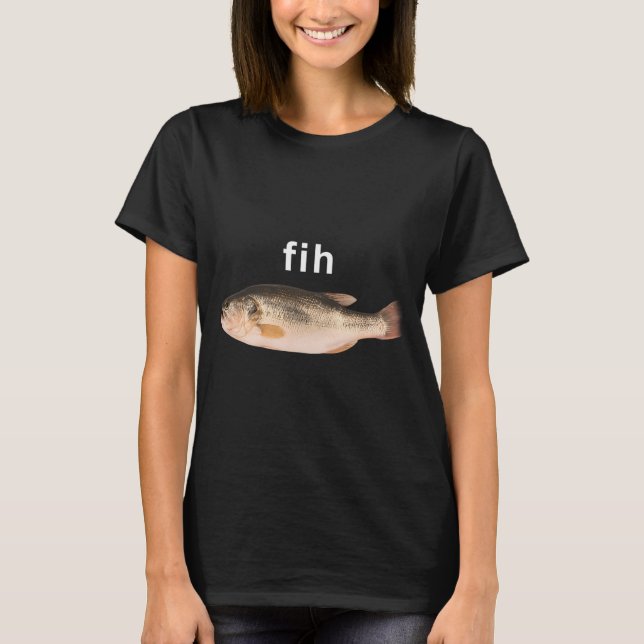 Camiseta Pez Bajo Divertido Fih (Anverso)
