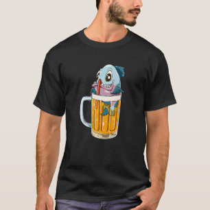 Camiseta Pez bebiendo cerveza para bebedor de cerveza