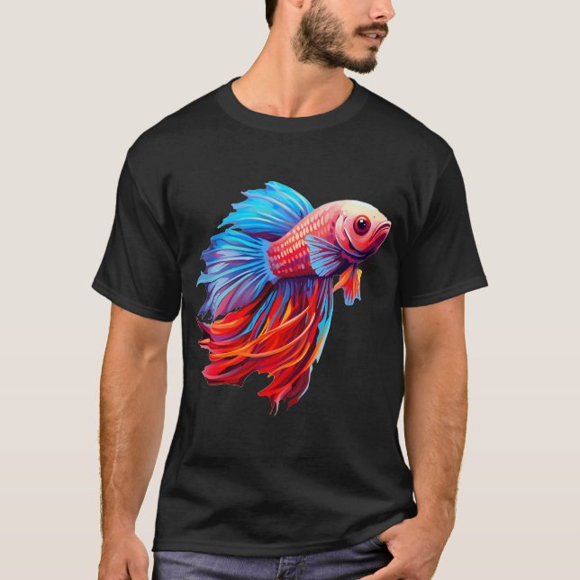 Camiseta Pez beta colorido (Anverso)