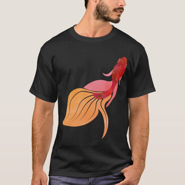 Camiseta Pez Betta acuarela (Anverso)