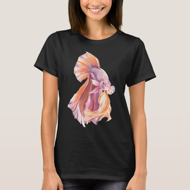 Camiseta Pez Betta Acuarela (Anverso)