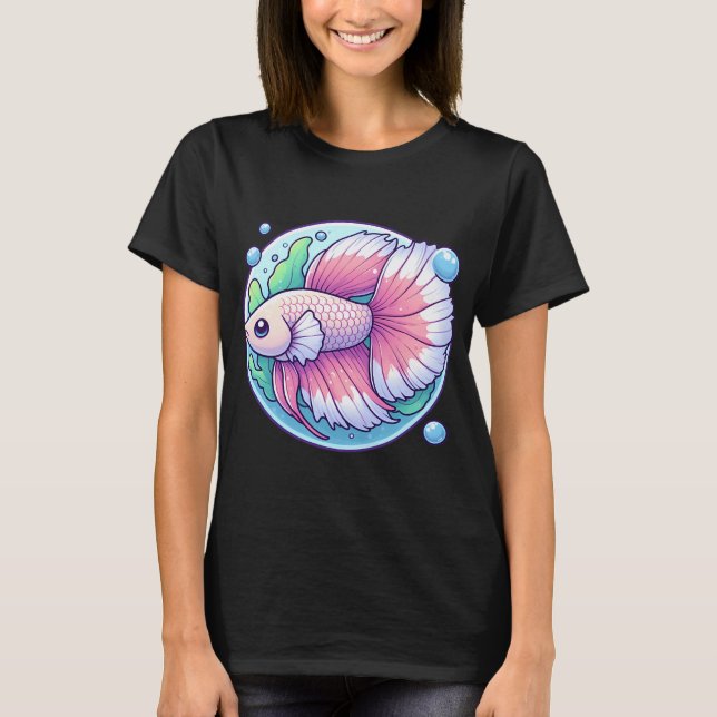 Camiseta Pez Betta Adorable (Anverso)