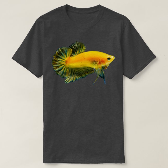 Camiseta Pez betta amarillo (Diseño del anverso)