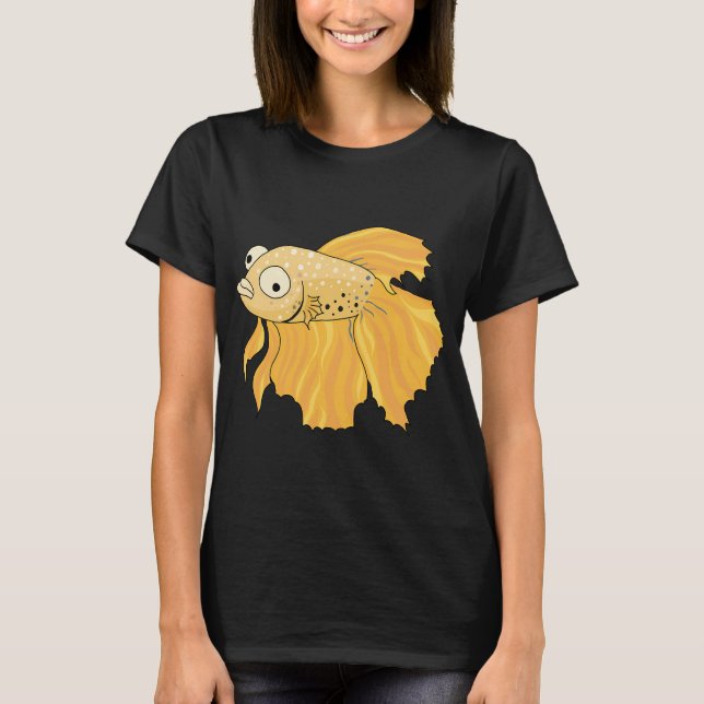 Camiseta Pez Betta Amarillo (Anverso)