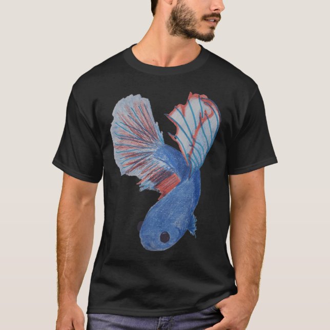 Camiseta Pez Betta Azul (Anverso)