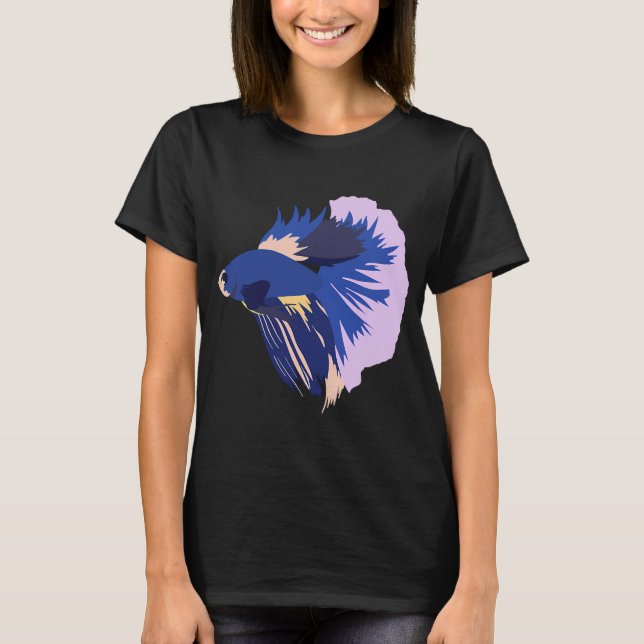 Camiseta Pez betta azul (Anverso)