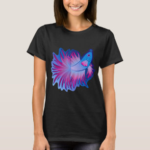Camiseta Pez Betta Azul Burbujeante
