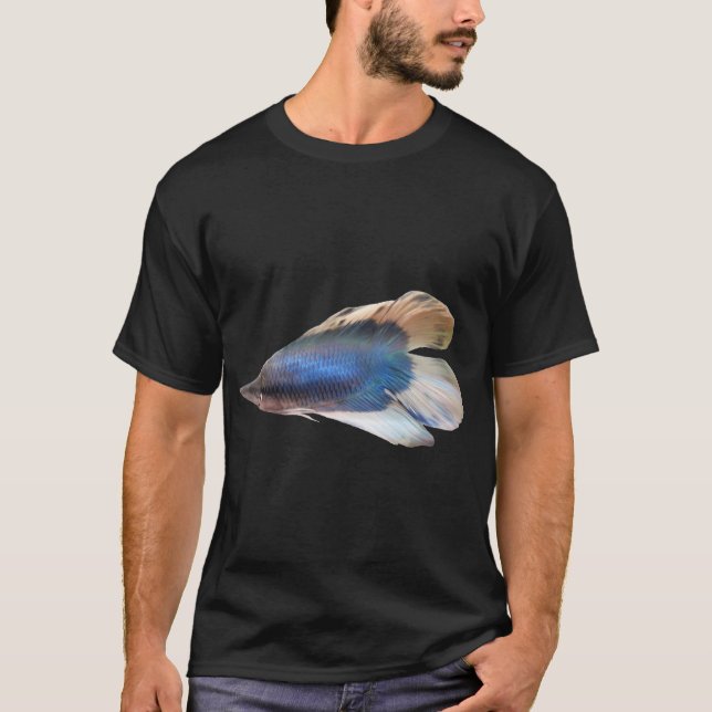 Camiseta Pez Betta Azul Majestuoso (Anverso)