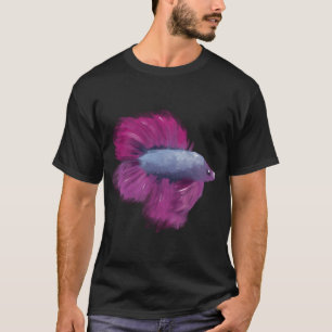 Camiseta Pez betta azul rosa