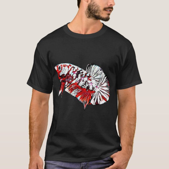 Camiseta Pez Betta Cobre Koi Rojo (Anverso)