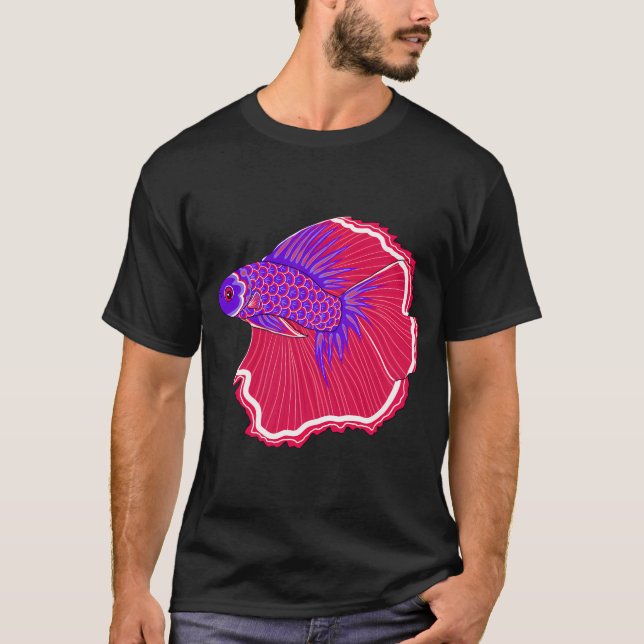 Camiseta Pez betta, estilo koinobori (Anverso)