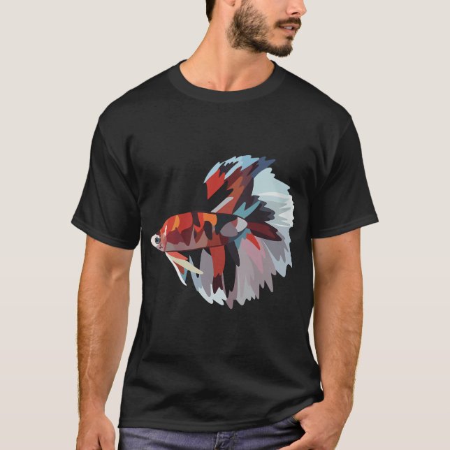Camiseta Pez Betta Koi - Ilustración Digital (Anverso)