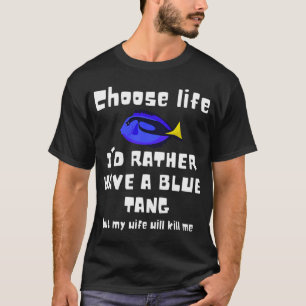 Camiseta Pez betta morado azul