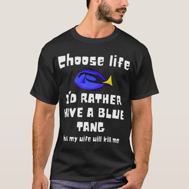 Camiseta Pez betta morado azul (Anverso)