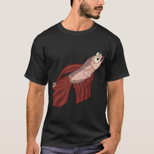 Camiseta Pez Betta Rojo