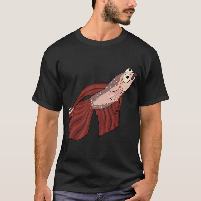 Camiseta Pez Betta Rojo (Anverso)