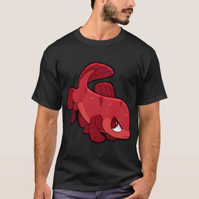Camiseta Pez Betta Rojo Comercializable (Anverso)
