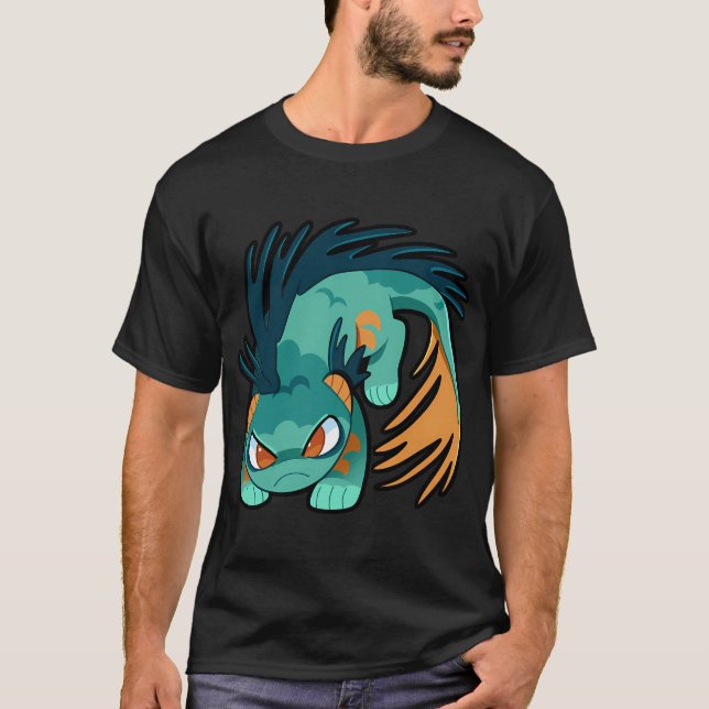 Camiseta Pez Betta Verde Azul (Anverso)