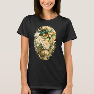 Camiseta Pez Betta Verde Esmeralda Acuarela, Florero Floral