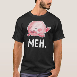 Camiseta Pez Blob Meh. Feo Triste Acuarela Lindo