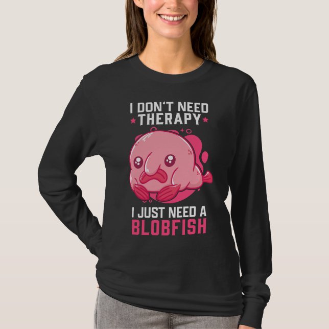 Camiseta Pez blob sin meme de terapia Pez blob feo (Anverso)