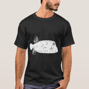 Camiseta Pez caja manchado juvenil diseño blanco
