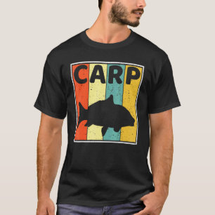 Camiseta Pez Carp Retro Genial Pescador Pesca