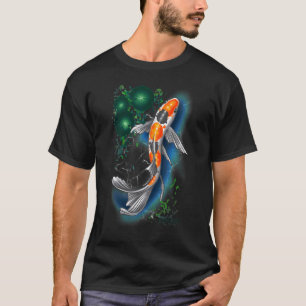 Camiseta Pez carpa koi japonesa estanque de loto tatuaje ja