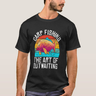 Camiseta Pez Carpín La Pesca El Arte de Esperar a la Carpa