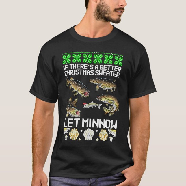 Camiseta Pez Cebo Chiste Lucio Navidad Pez Blanco (Anverso)