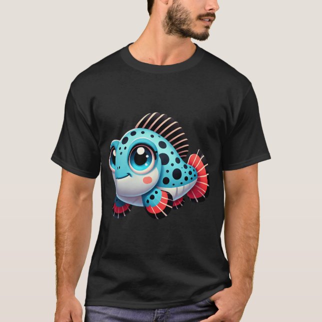 Camiseta Pez celacanto adorable (Anverso)