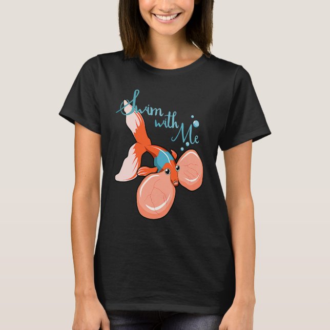 Camiseta Pez celestial de ojos burbuja Goldfish (Anverso)