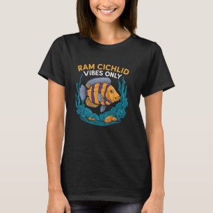 Camiseta Pez Cíclido Carnero Amante Acuario Agua Dulce Aq